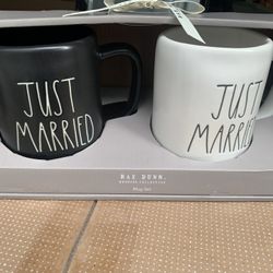 New Rae Dunn just married mug set