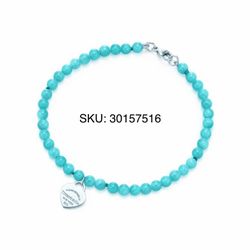Tiffany & Co. Turquoise Bead Heart Tag Bracelet