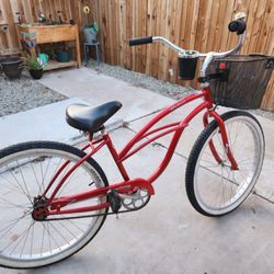 Cruiser Bicycle And Bike Rack