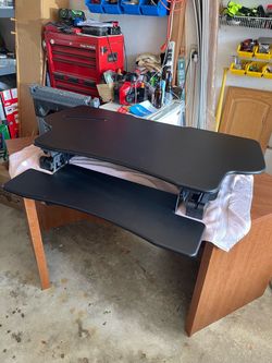 Black Standing Computer Desk - Like New