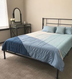 Queen Bed Frame and/or Memory Foam Mattress | Available July