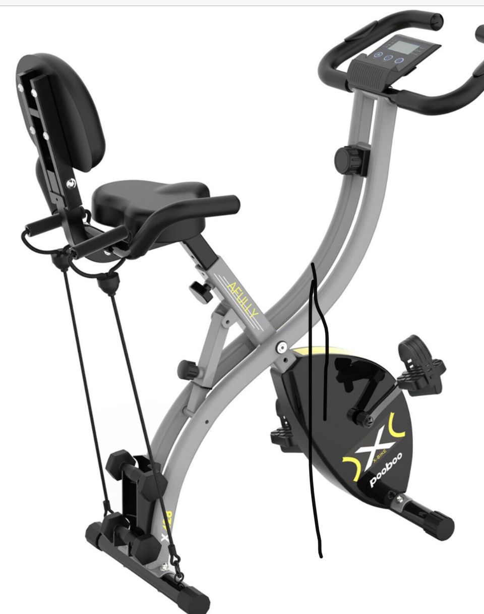 Pooboo X428 Stationary Bike, Silver