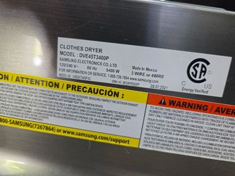 Samsung DVE45T3400P Electric Clothes Dryer
