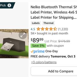 Label printer & digital shipping scale