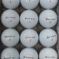 12 TaylorMade Tour Response Golf Balls 5/4a Lot D250