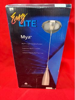 Vintage Easy Lite Mya 1-light Hanging Pendant Silver Pendant Light Lamp NIB