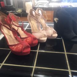 Bundle Pair Of Three Sz 9 Women’s High Heels Gently Used