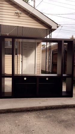 dark cherry wood entertainment