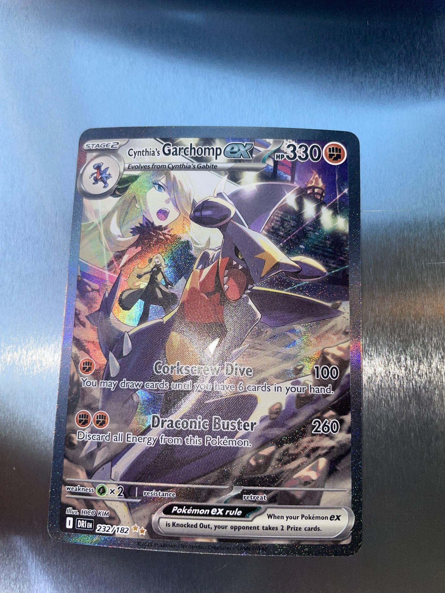 cynthia’s garchomp ex secret illustration rare destined rivals pokemon cards