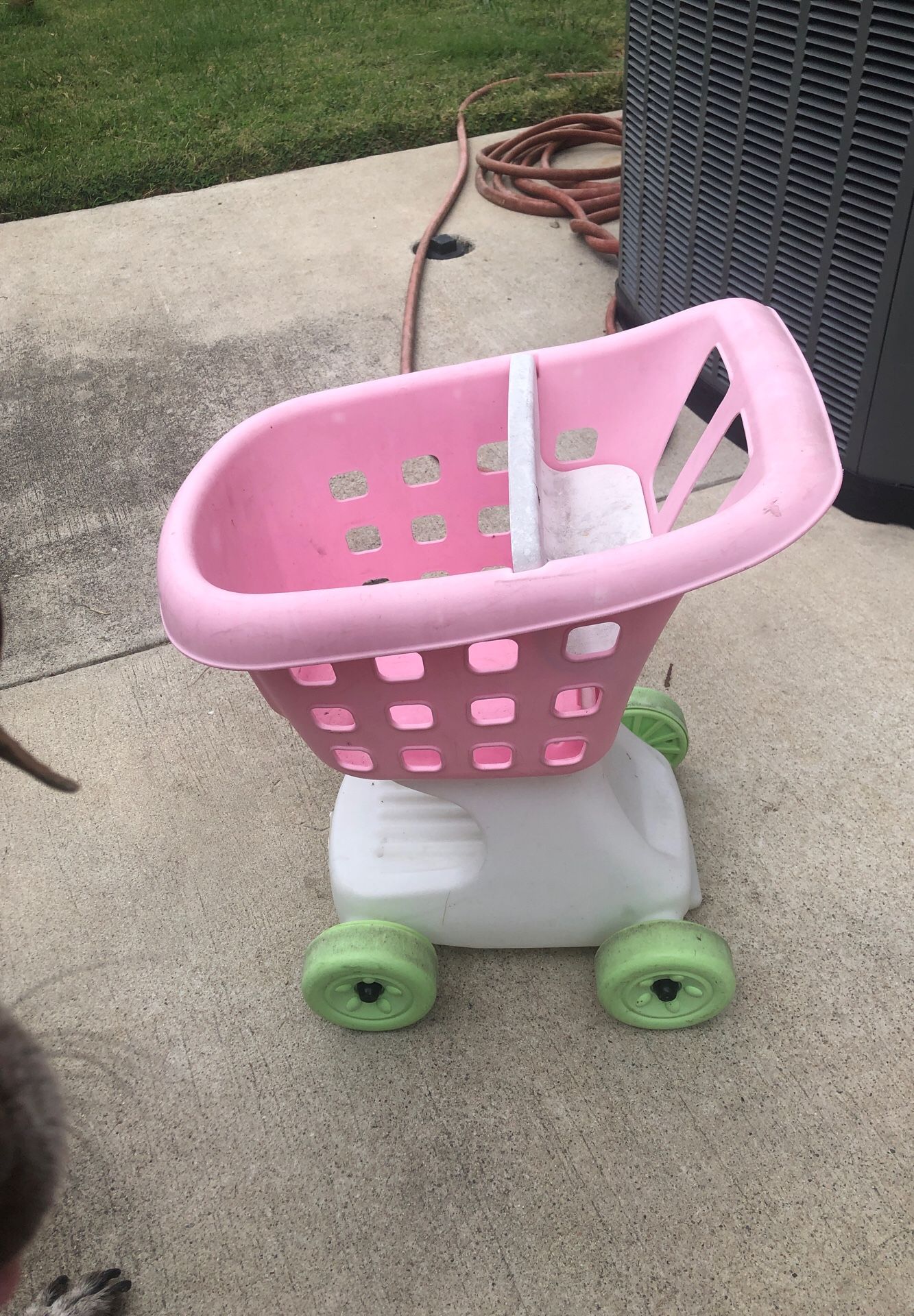 Step 2 shopping cart just needs to be wiped down and a tittle tikes swing