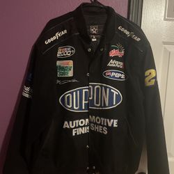 Vintage Dupont Jeff Gordon Black Men's JH Design Jacket Lined Size XL
