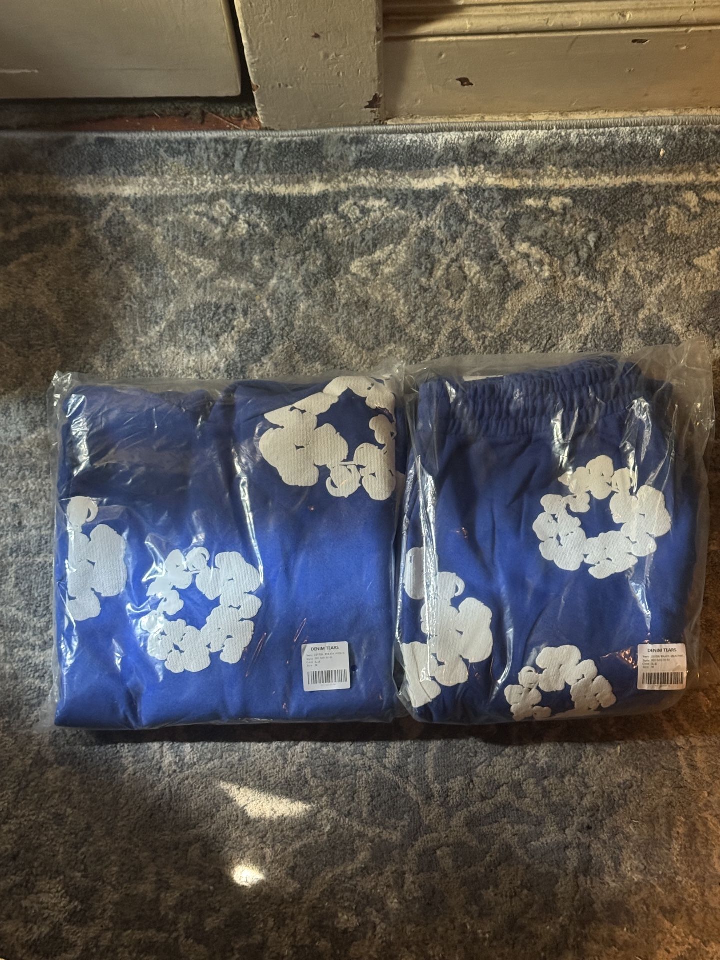 Denim Tears Royal Blue Hoodie & Pants Set M