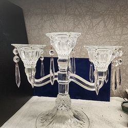 Godinger Celeste Crystal Candelabra 3 Light w/ Prisms
