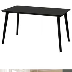 Black Large Lisabo Table and Frosvi Chairs Ikea