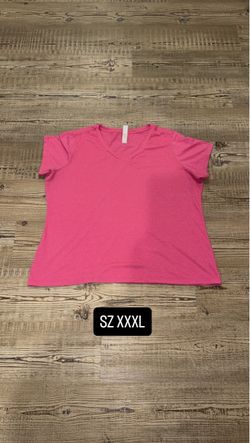 Pink V-Neck T-Shirt Size XXXL