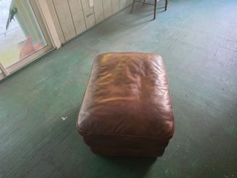 Leather Sofa and Hassack