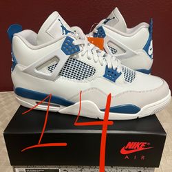 MENS SIZE 14 NIKE AIR JORDAN 4 RETRO MILITARY BLUE 2024