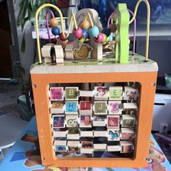 Wooden Activity Cube Toy 