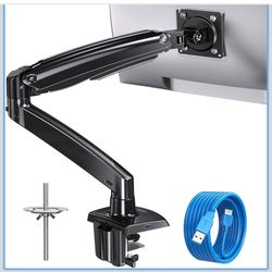 HUANUO Heavy Duty Monitor Arm for 40-Inch Ultrawide/Curved Screens, Full Motion Adjustable Monitor Mount with Aircraft-Grade Aluminum, Holds 26.4lbs, 