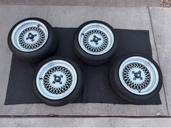 4 ENKEI 92 15x8 Rims 4x100 +25mm Offset