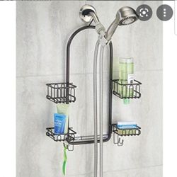 Bathroom Trash Can, Shower Caddy, & Tissue Roll Holder