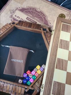 Amerous 6-Player Wooden Board Game Set