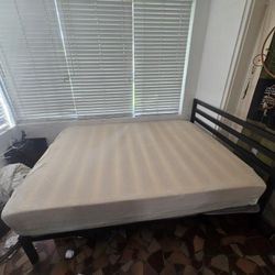 Queen Purple Mattress And Bedframe 2 Years Old