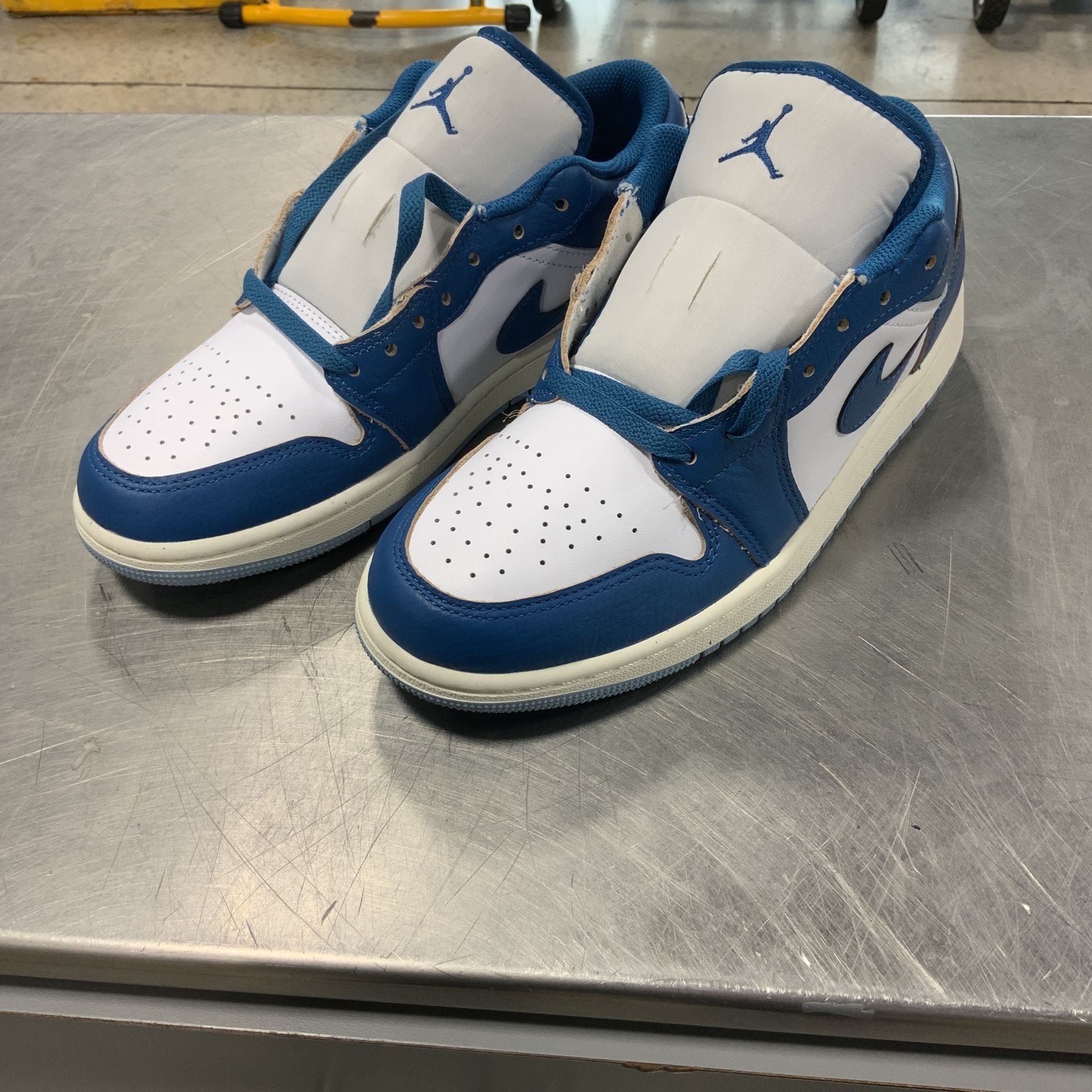 Jordan 1 Low Industrial Blue & White Size 8.5