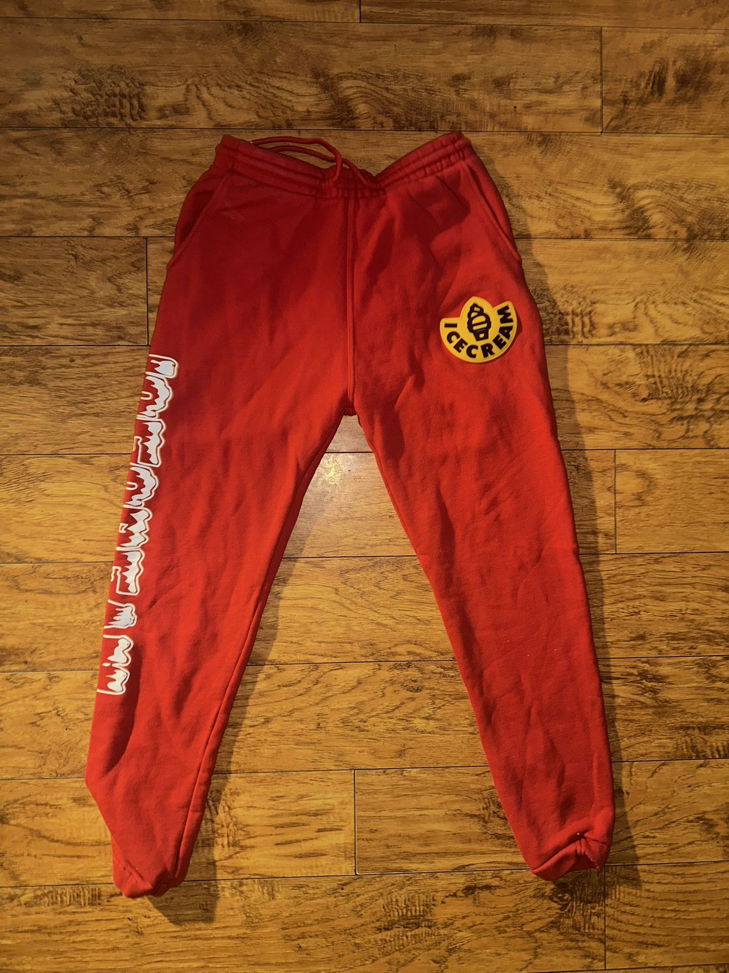 Billionaire Boys Club BBC Ice Cream Sweat Pants Joggers Red Medium