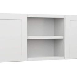 MILL'S PRIDE Verona White Plywood Shaker Stock Ready to Assemble Wall Kitchen Laundry Cabinet wth Soft Close 60 in. x 23 in. x 12 in.
