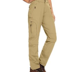 Women's Hiking Pants Convertible Quick Dry Stretch Lightweight Zip-Off size 16