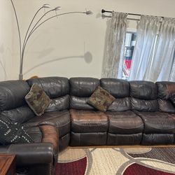 Reclining Leather Sofa Sectional