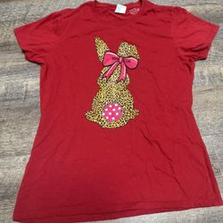 New w/out tags size M Easter Bunny Leopard Women T-Shirt