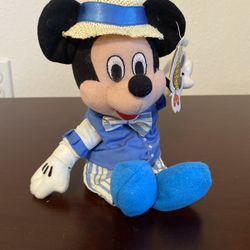 Disney Mouseketoys Vintage Quartet Mickey Mouse Bean Bag Plush Main Street NWT