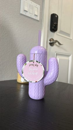 Cactus cup with straw