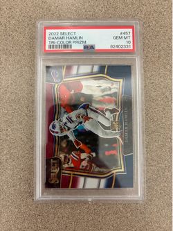2022 Pannini Select #457 Damar Hamlin Tri-Color Prizm (Psa 10)