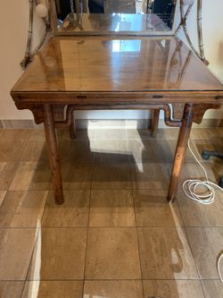 Square antique table