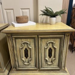 OBO Vintage Carved Wood Nightstands – Southwest / Spanish Style (Set of 2)