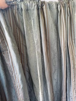 Curtains with rope for panels and rod