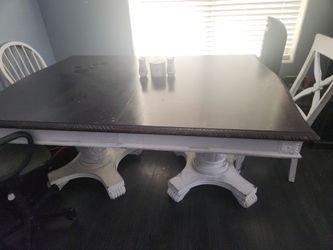 Dining table and bench