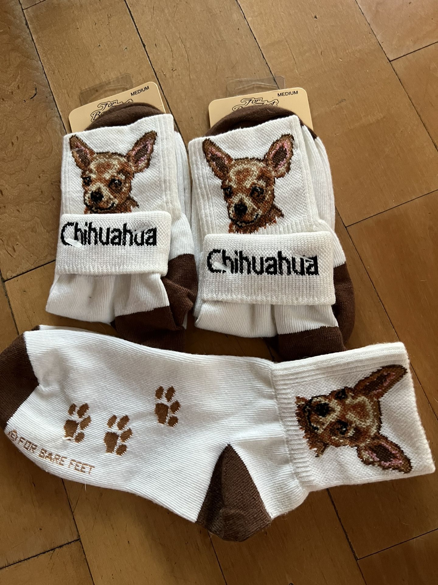 3————PAIR CHIHUAHUA SOCKS———-NEW