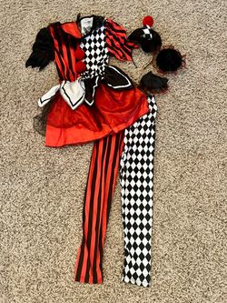 Girls Clown Halloween Costume