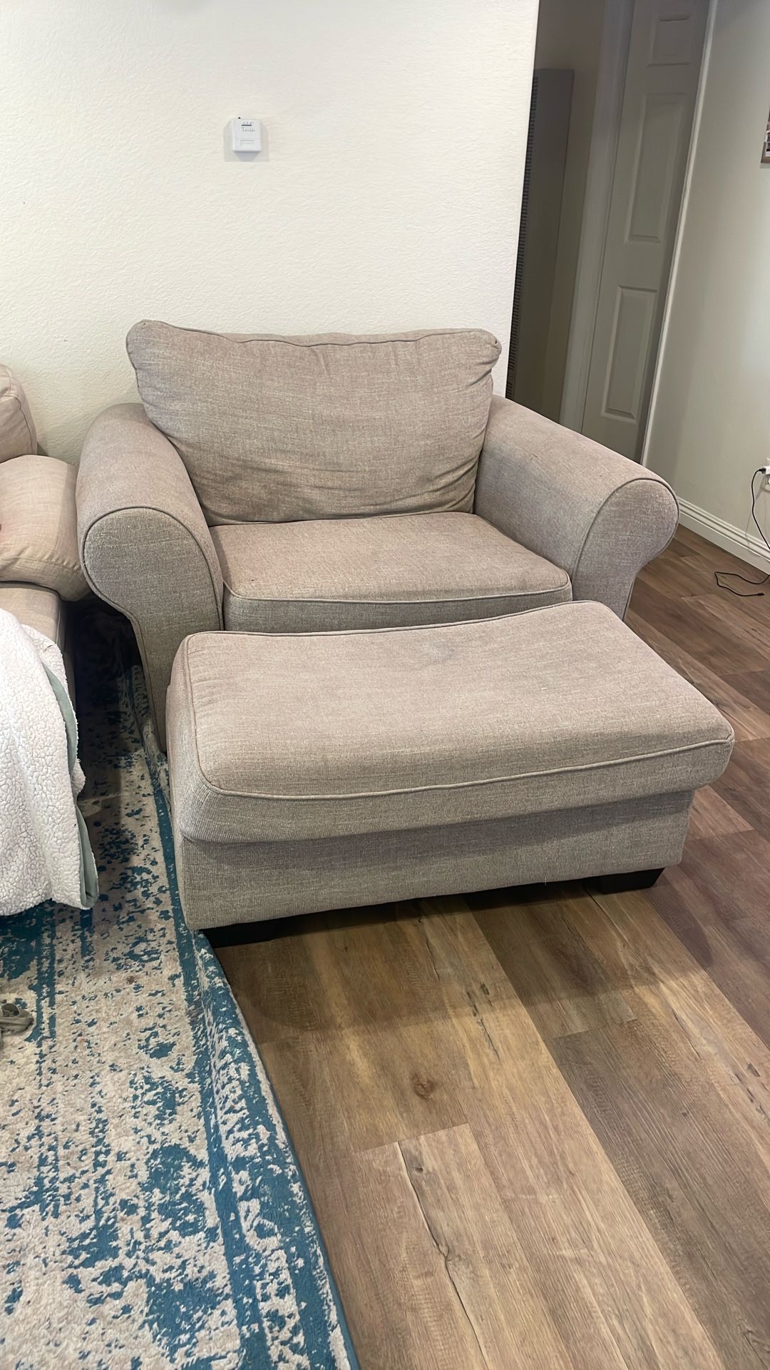 Large Arm Chair & Ottoman
