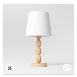 Turned Wood Stick Lamp Brown -Room Essentials Modern Accent Table,ETL Listed, No Bulb Included