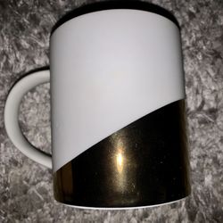 Starbucks White Gold 14oz Coffee Tea Mug Cup Thumbnail