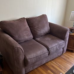 FREE Loveseat Couch  Dark Red Brown 