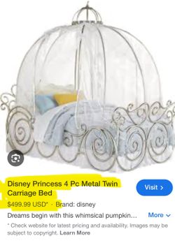 Cinderella Carriage bed frame metal