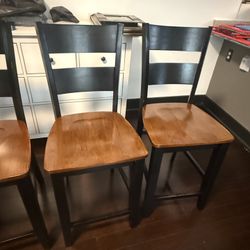 4 Black Cherry Kitchen table chairs (BOB FURNITURE)