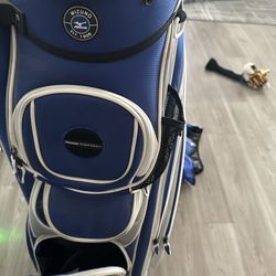 Golf clubs and bag