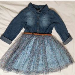 Zunie Girl Denim Cute Dress